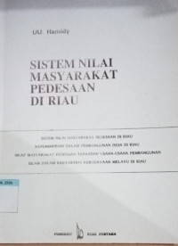 Sistem Nilai Masyarakat Pedesaan Di Riau