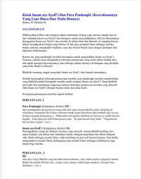 E-Book Kisah Imam asy-Syafi`i dan Para Pendengki